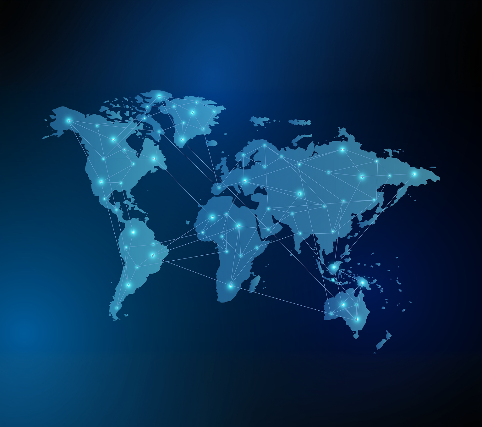 Global connected network illustration