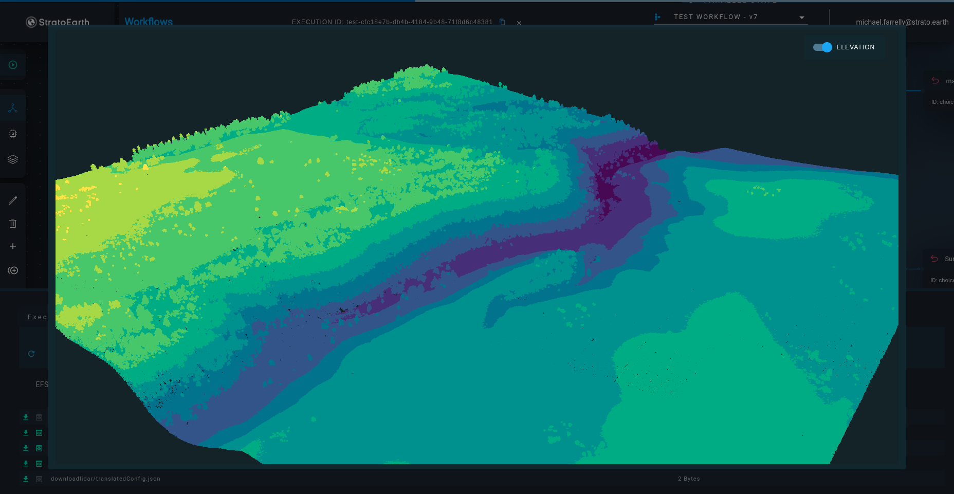 Strato Workflows visualize point cloud